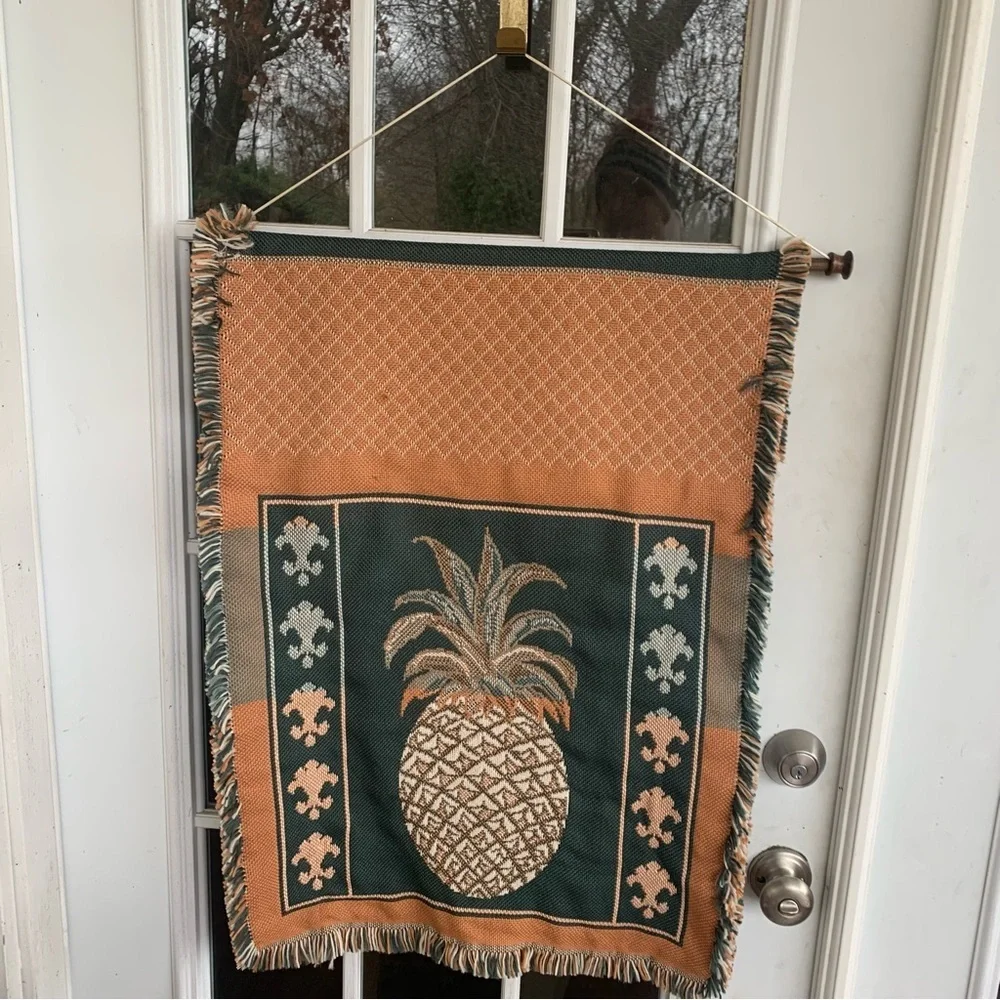 Welcome Pineapple Tapestry Wall Hanging Throw Afghan